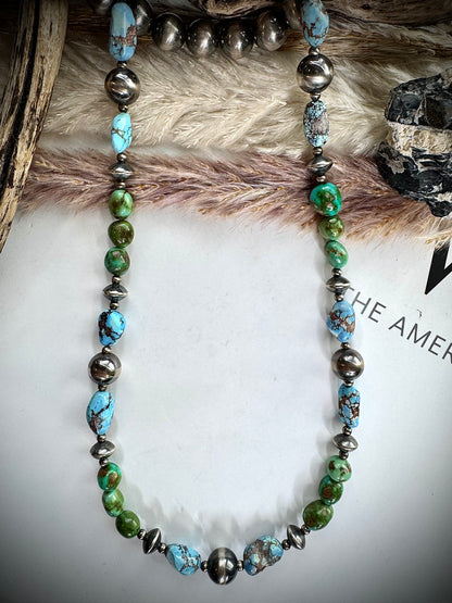 19" Sonoran Gold and Golden Hills Pearl, and Saucer Necklace