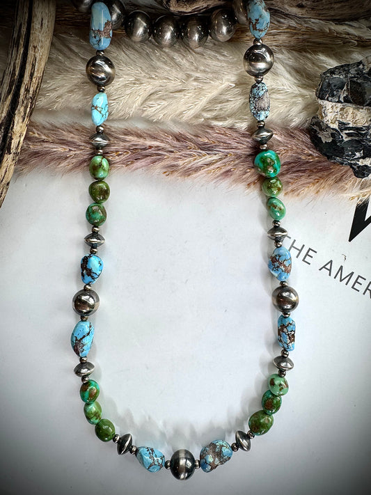 19" Sonoran Gold and Golden Hills Pearl, and Saucer Necklace