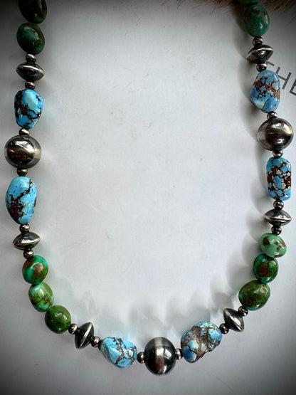 19" Sonoran Gold and Golden Hills Pearl, and Saucer Necklace