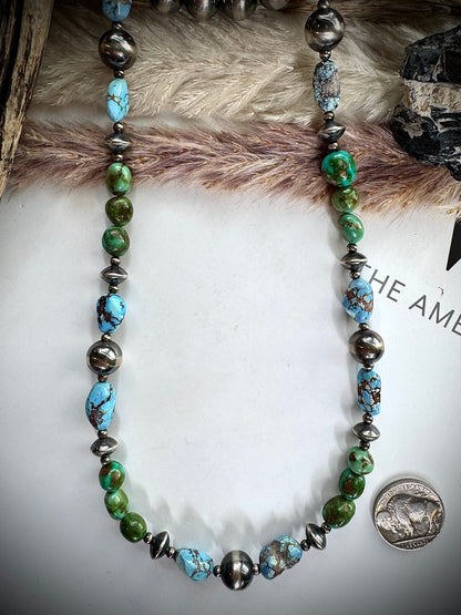 19" Sonoran Gold and Golden Hills Pearl, and Saucer Necklace