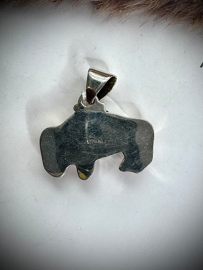 Orange Spiny Buffalo Pendant