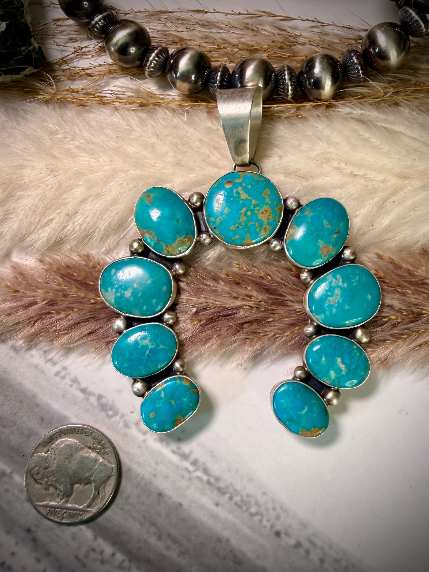 Kathleen Livingston Sonoran Gem Turquoise Naja Pendant