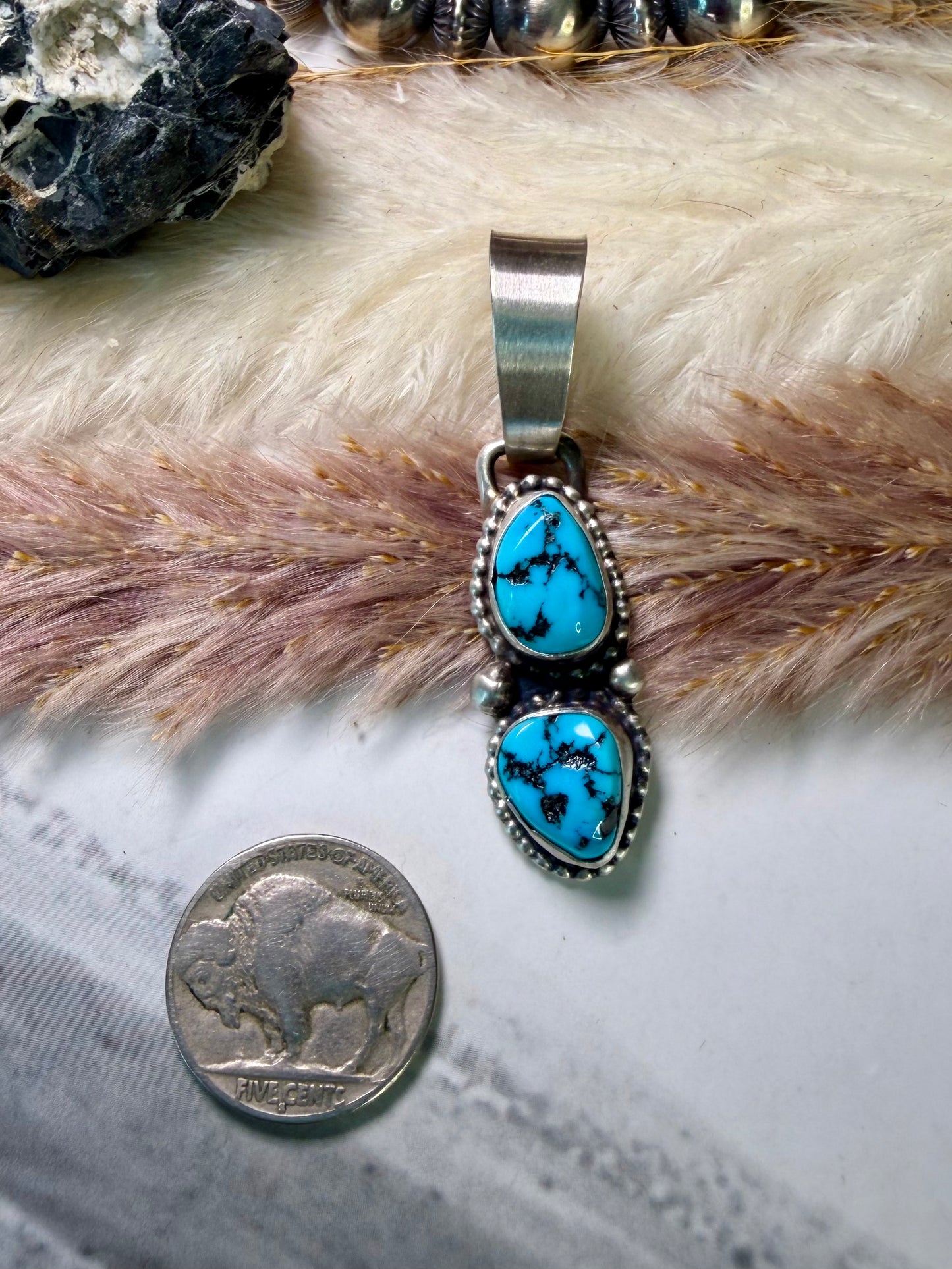 Bobby Johnson Sleeping Beauty Turquoise Pendant