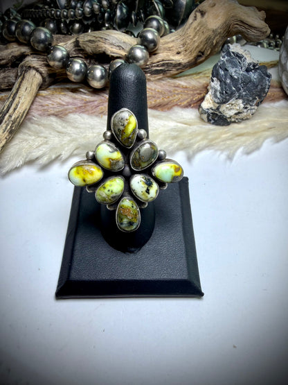 Palomino Cluster Ring Size 7 1/2
