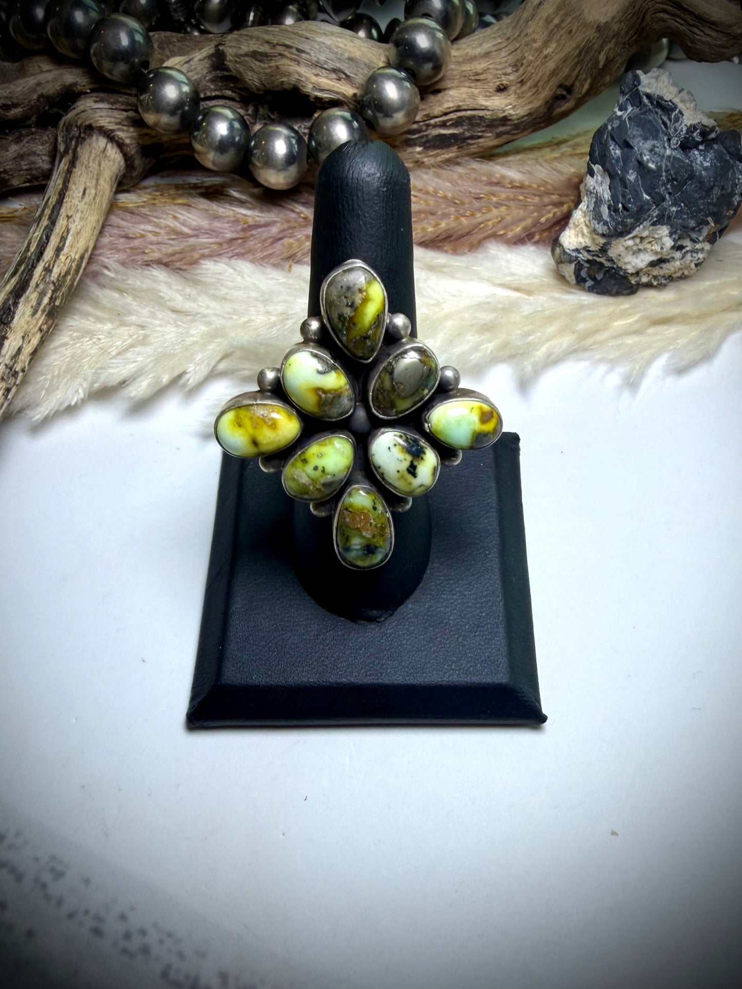 Palomino Cluster Ring Size 7 1/2
