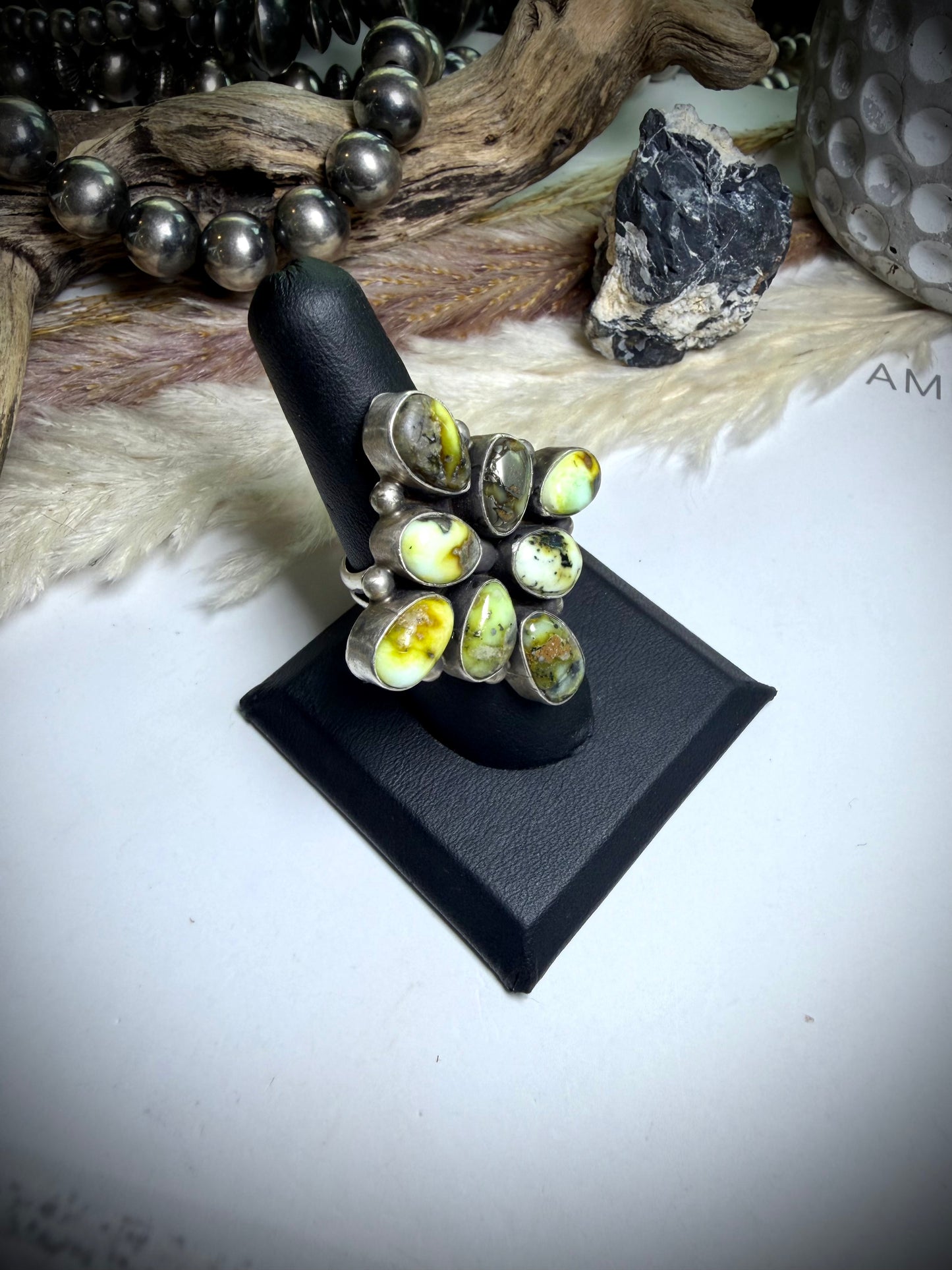 Palomino Cluster Ring Size 7 1/2