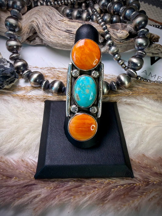 Priscilla Reeder Turquoise & Spiny Ring