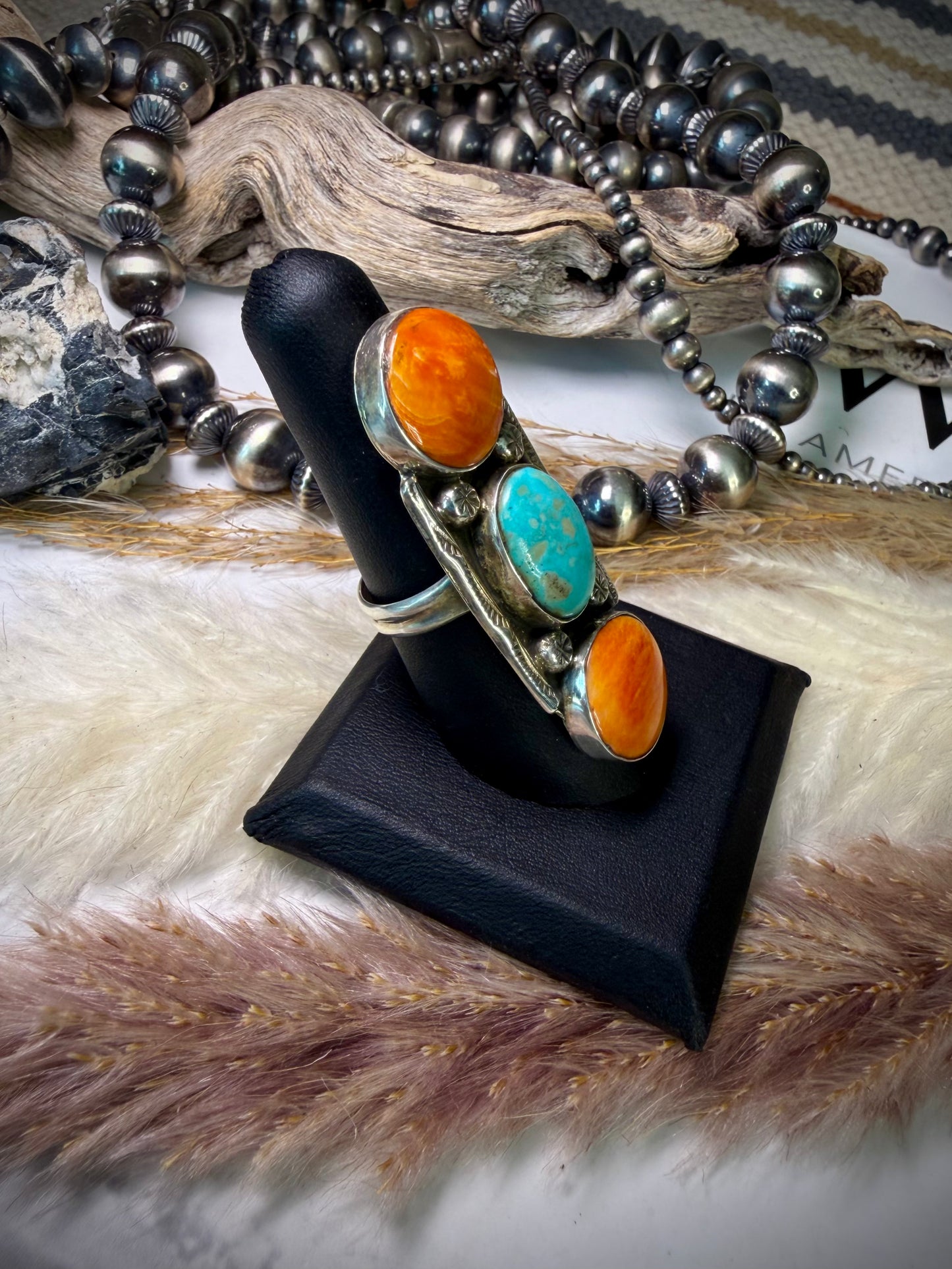 Priscilla Reeder Turquoise & Spiny Ring