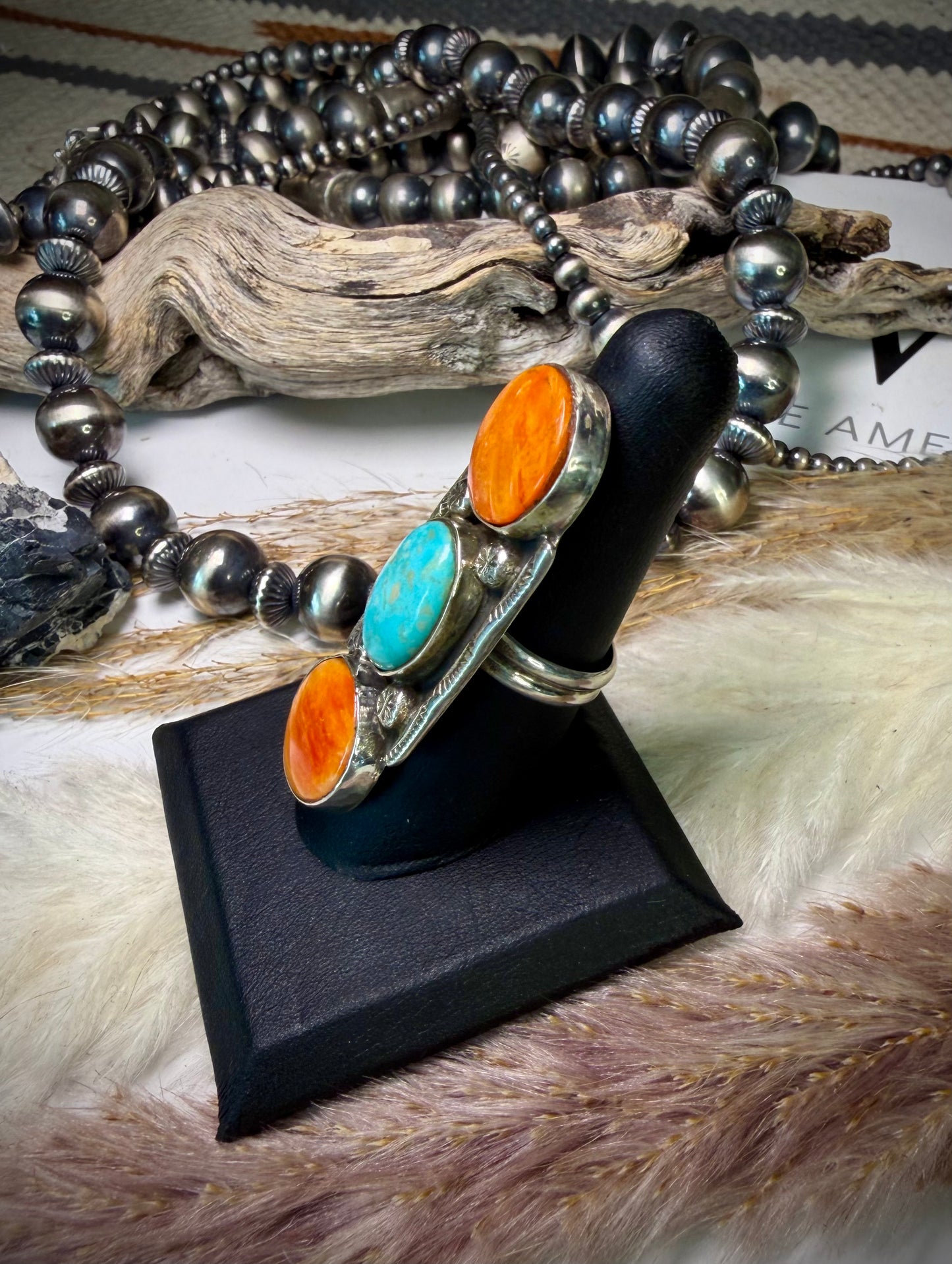 Priscilla Reeder Turquoise & Spiny Ring
