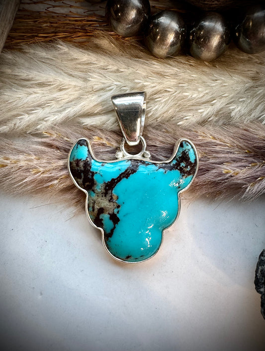 Prince Turquoise Bull Pendant