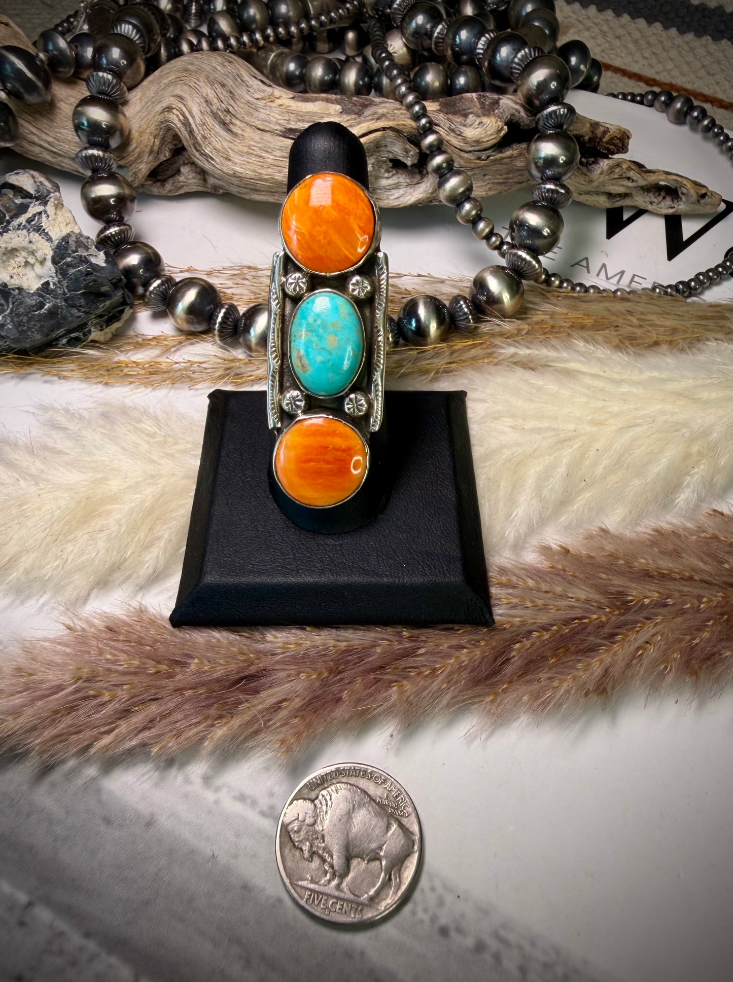 Priscilla Reeder Turquoise & Spiny Ring