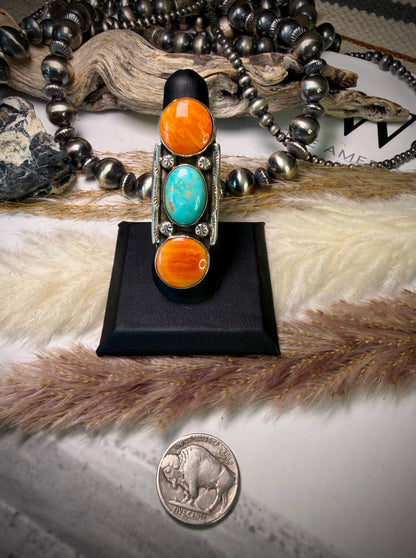 Priscilla Reeder Turquoise & Spiny Ring