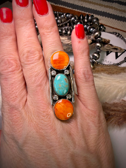 Priscilla Reeder Turquoise & Spiny Ring