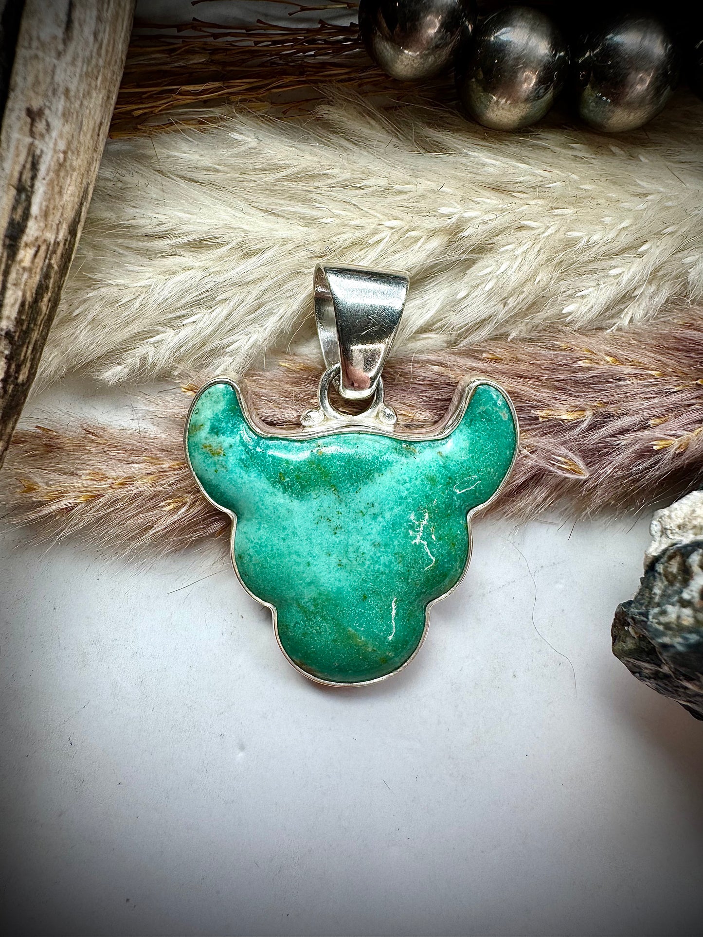 Turquoise Bull Pendant