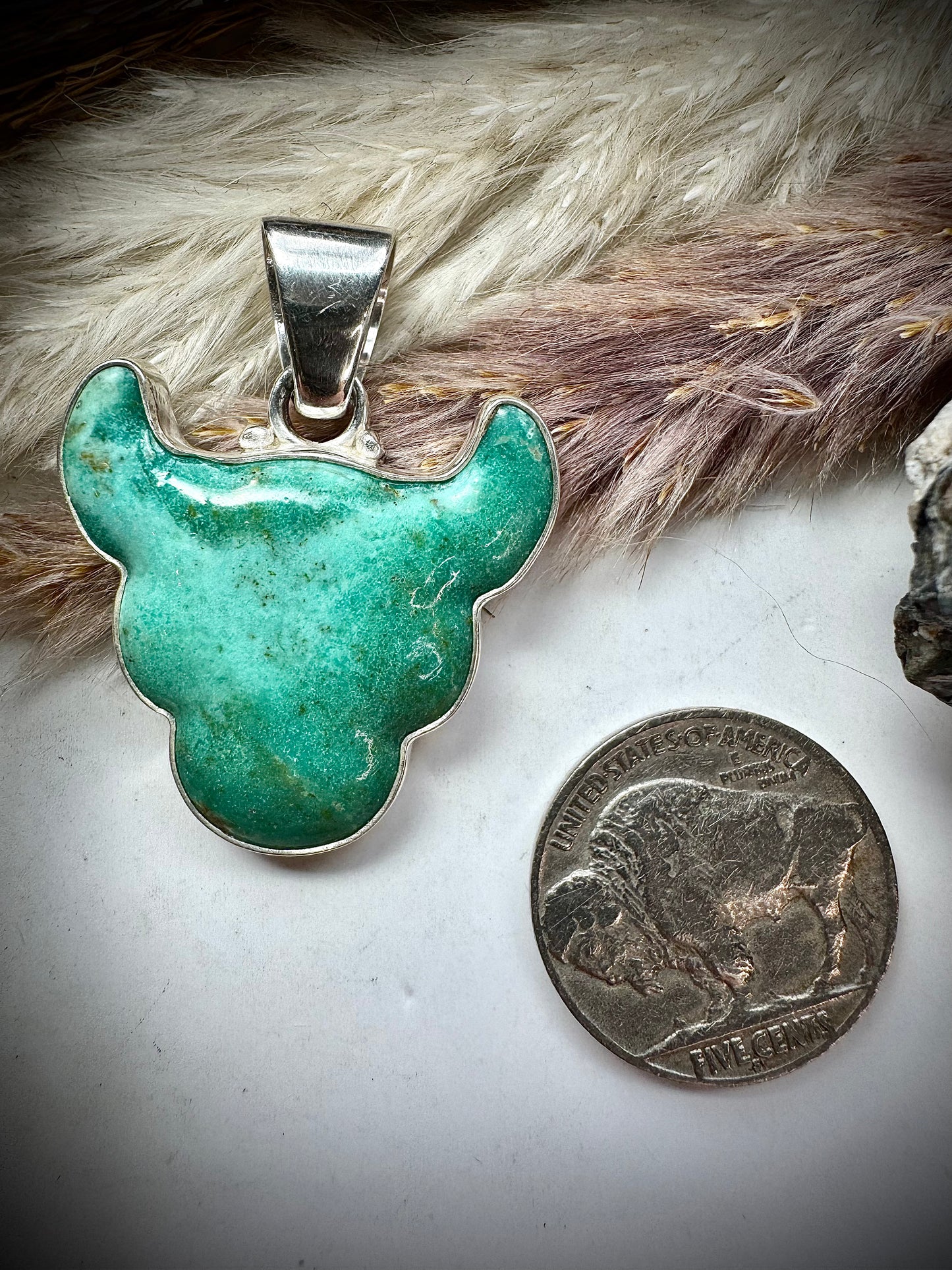 Turquoise Bull Pendant