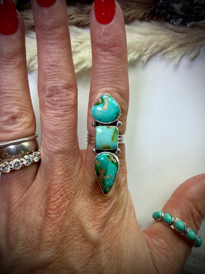 Three Stone Sonoran Ring Size 8