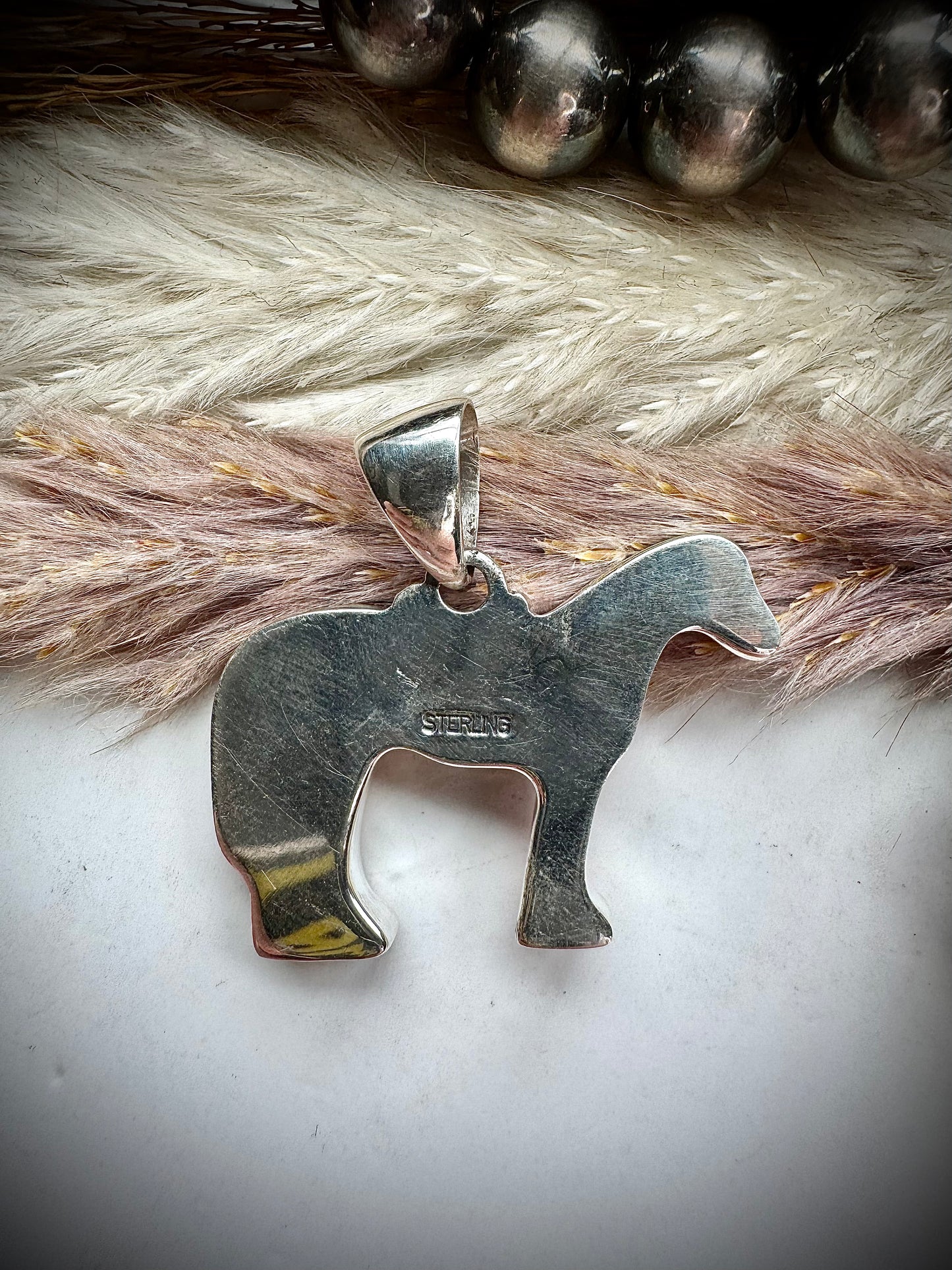 Orange Spiny Horse Pendant