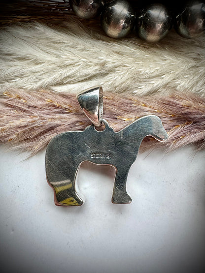 Orange Spiny Horse Pendant