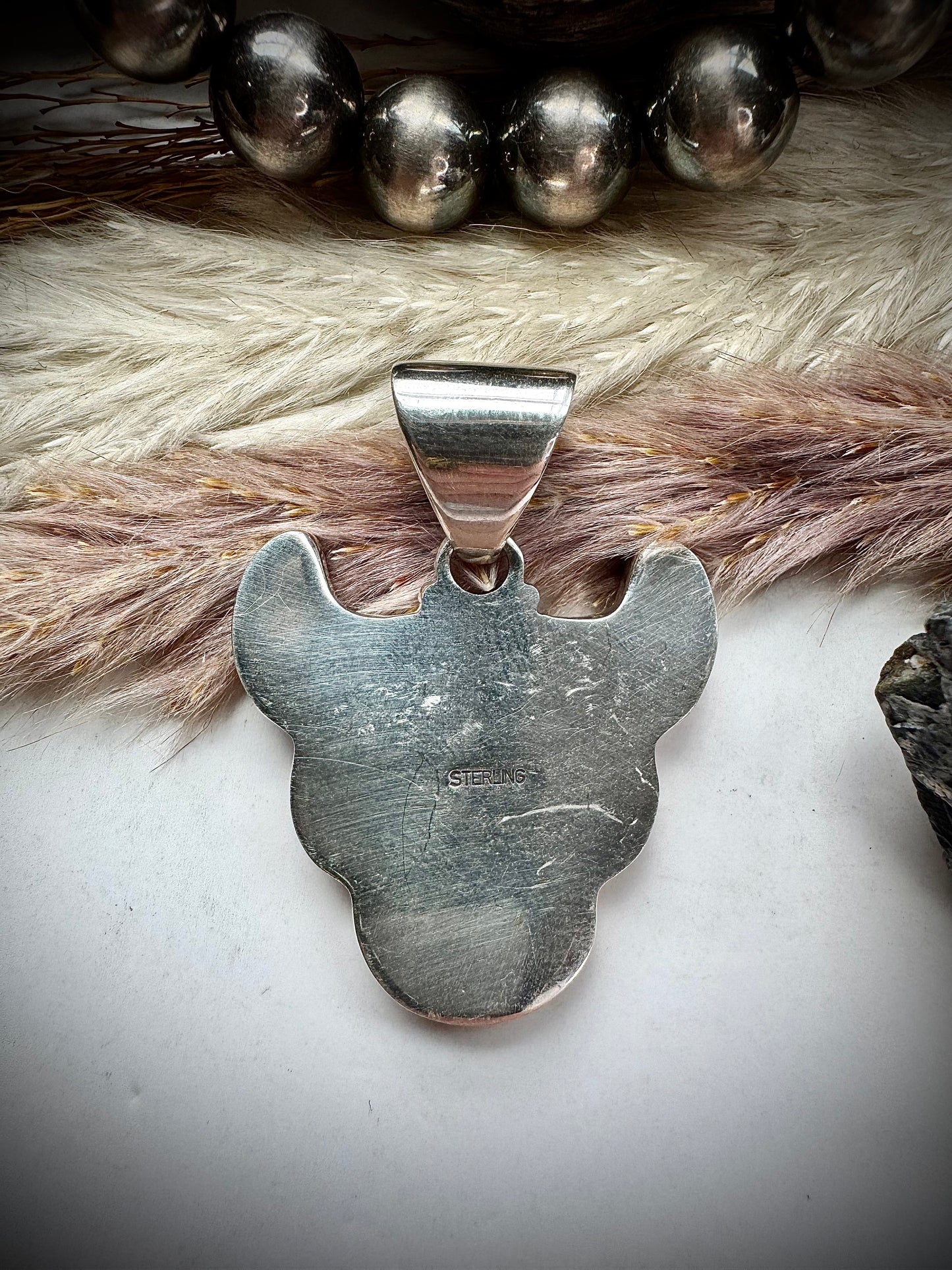 Orange Spiny Bull Pendant