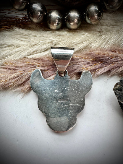 Orange Spiny Bull Pendant