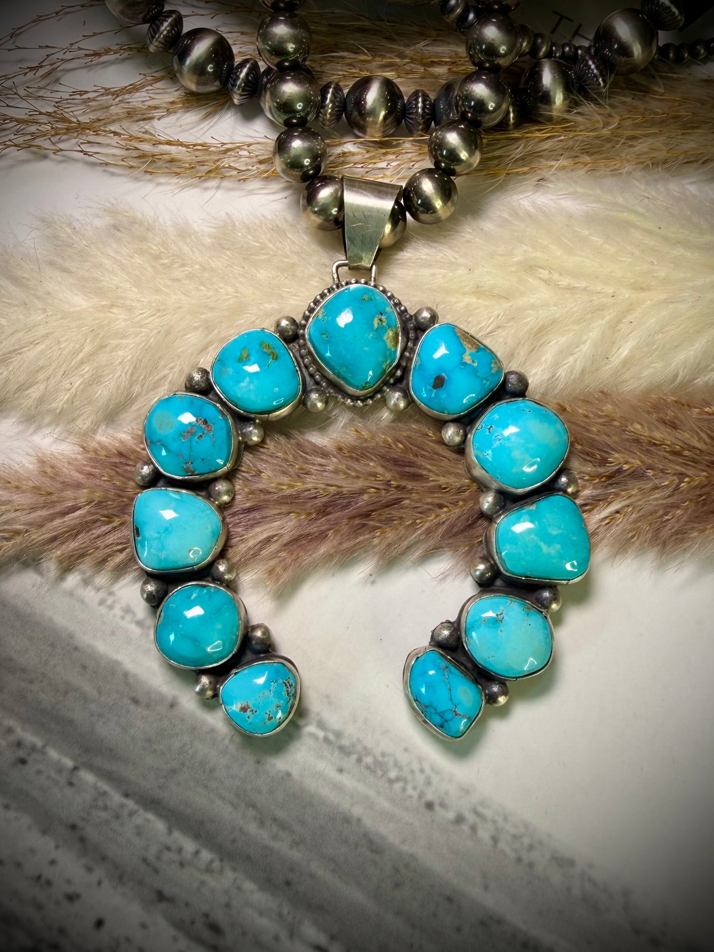 Bobby Johnson Fox Turquoise Naja Pendant