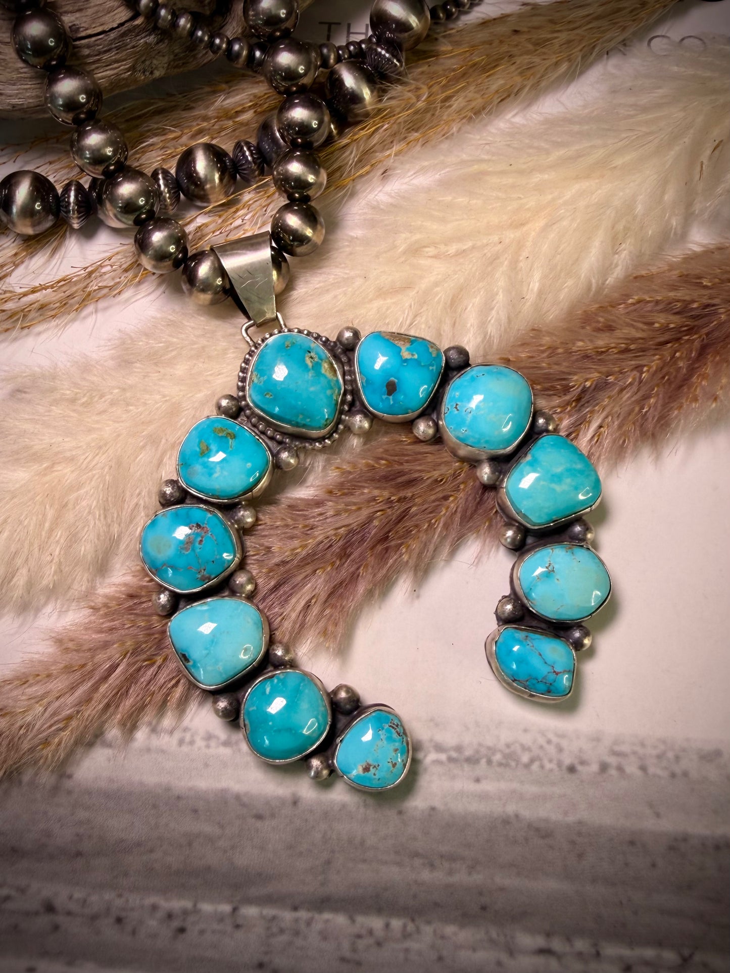 Bobby Johnson Fox Turquoise Naja Pendant