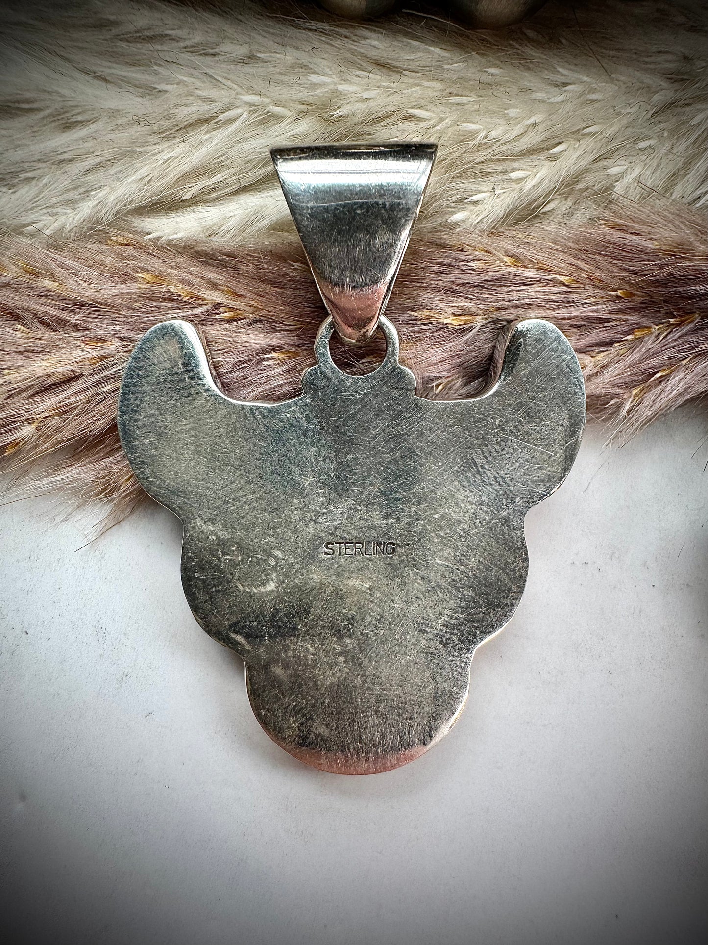 Orange Spiny Bull Pendant