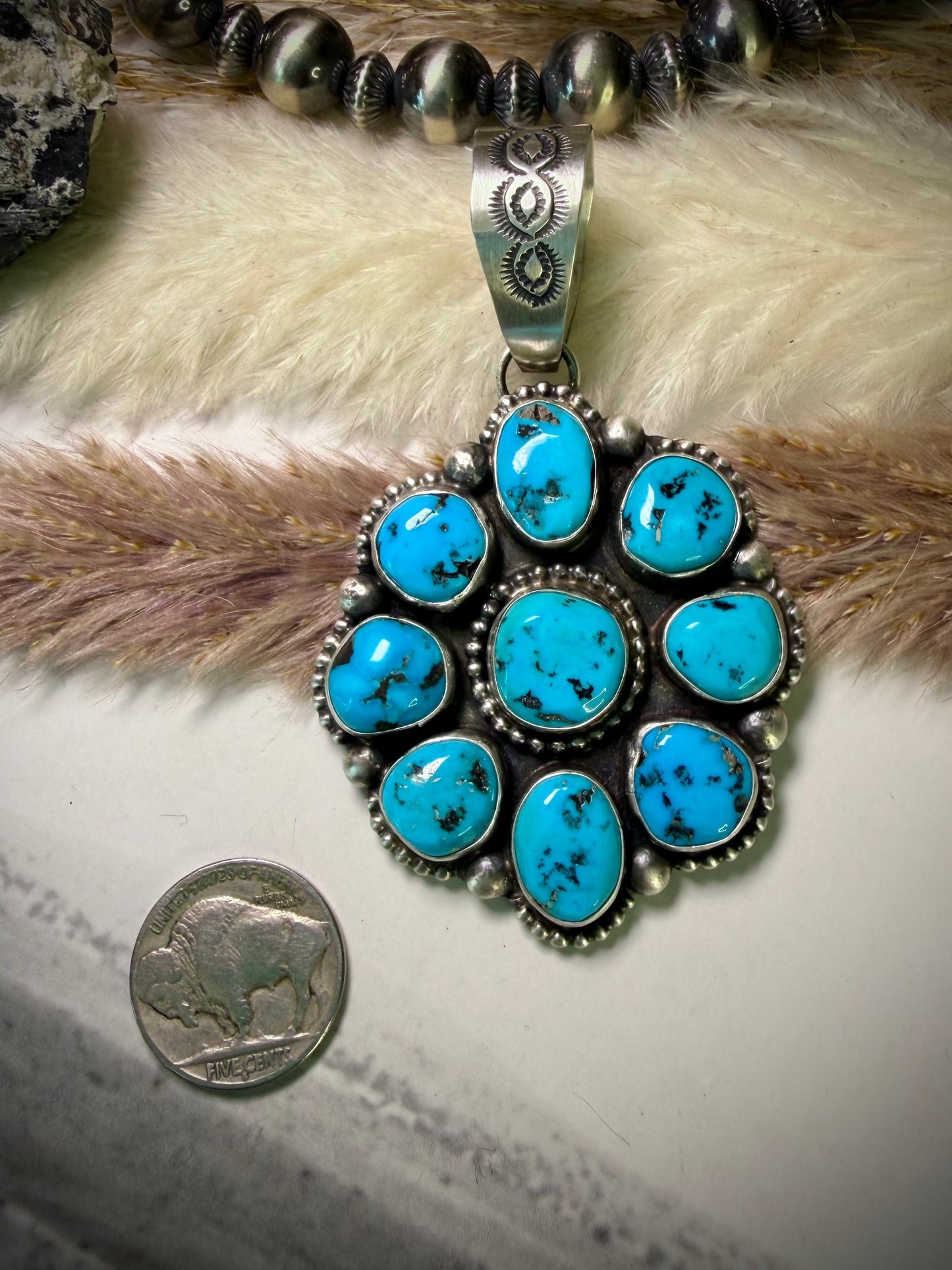 Bob Becenti Sleeping Beauty Pendant