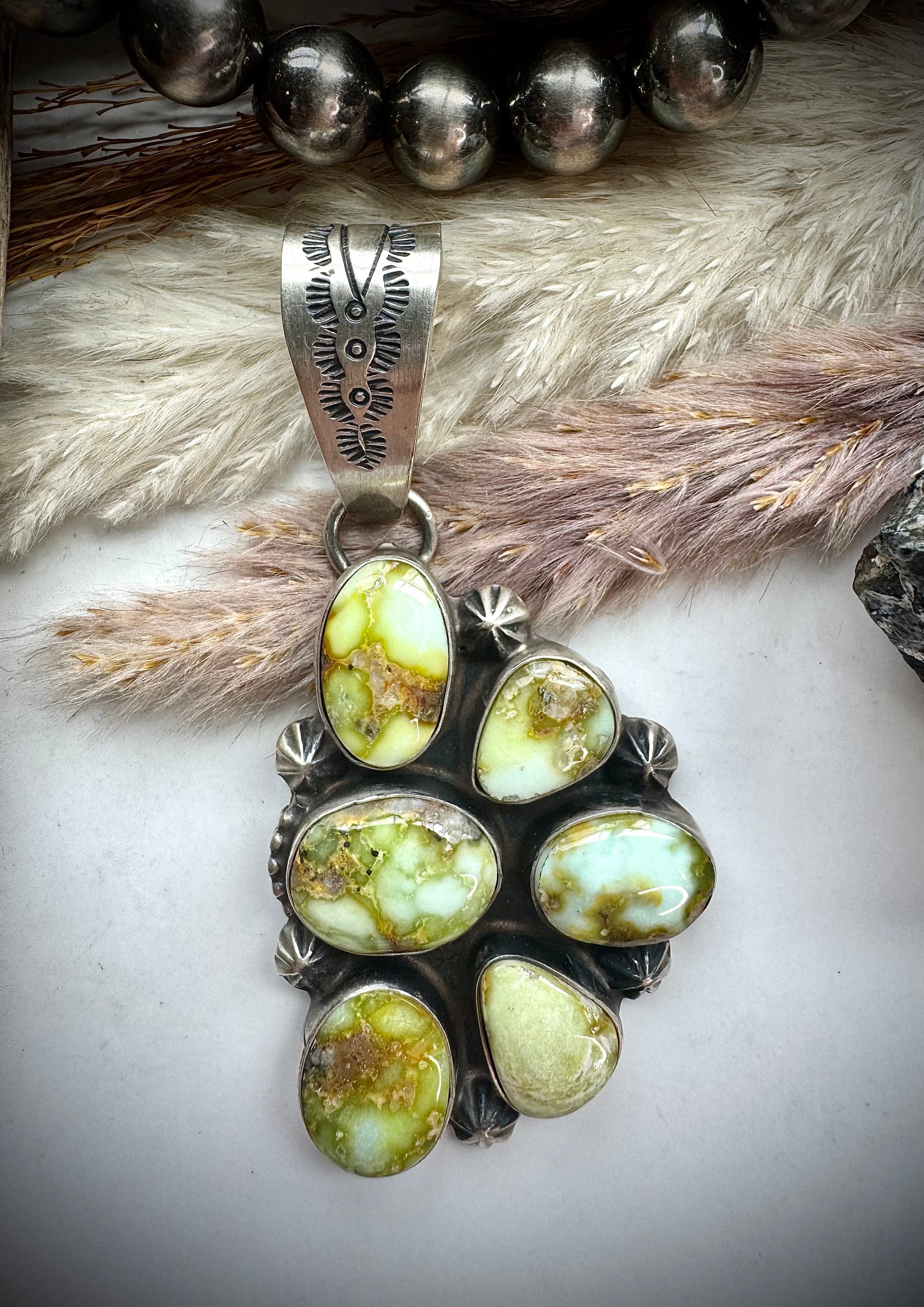 Megan's Vaulted Palomino Cluster Pendant