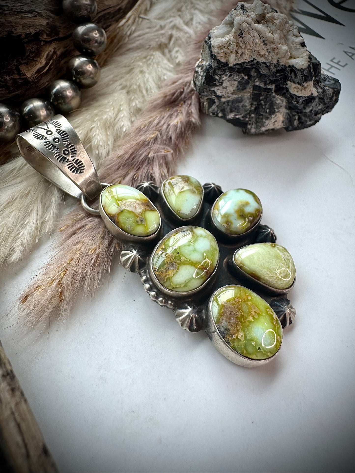 Megan's Vaulted Palomino Cluster Pendant