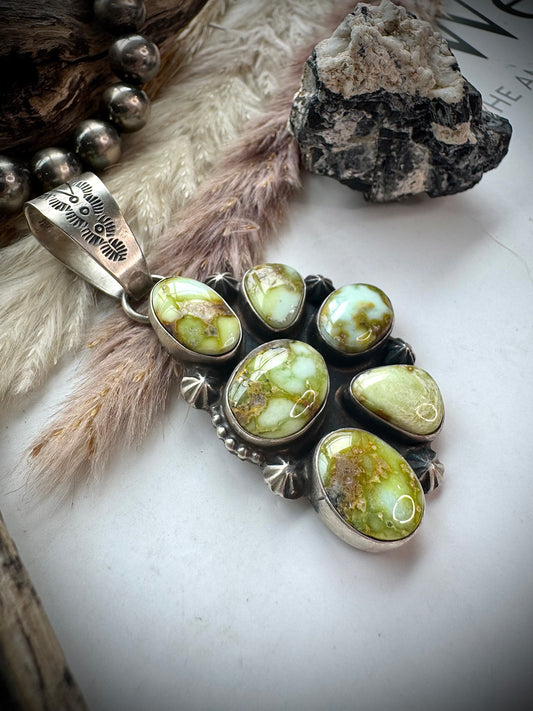 Megan's Vaulted Palomino Cluster Pendant