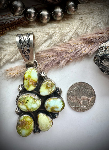 Megan's Vaulted Palomino Cluster Pendant
