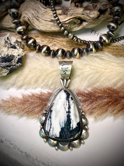 Kee Johnson White Buffalo Pendant