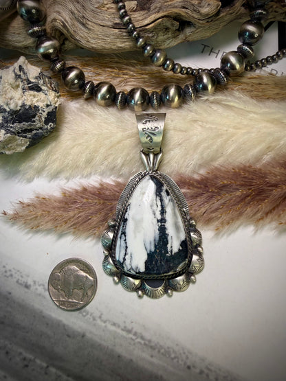 Kee Johnson White Buffalo Pendant