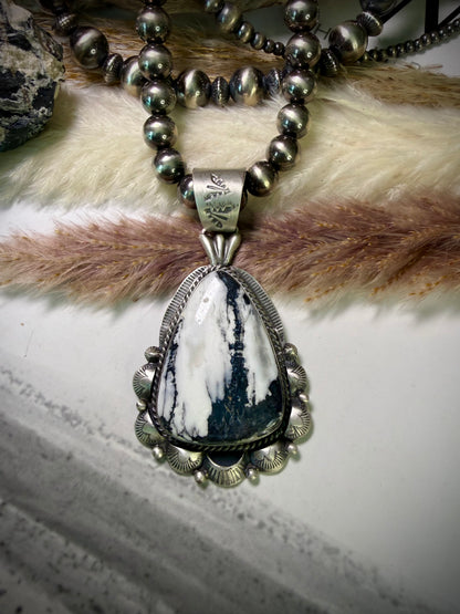Kee Johnson White Buffalo Pendant