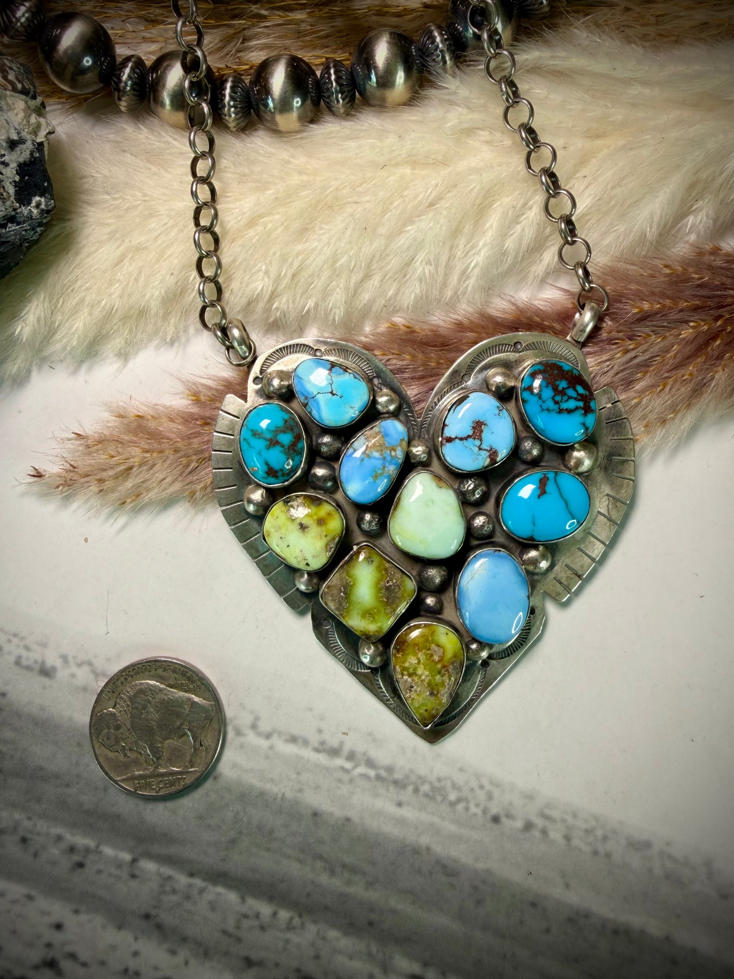 Megan's Multi-Stone Heart Necklace