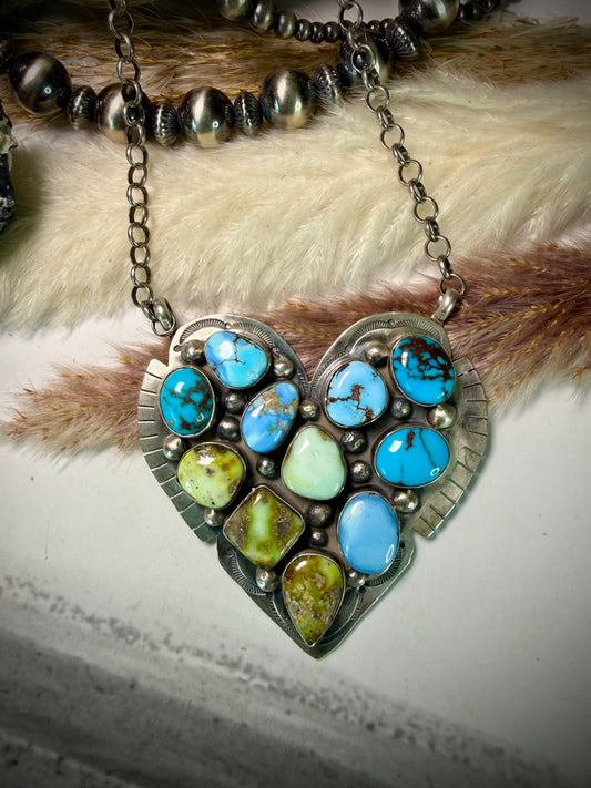 Megan's Multi-Stone Heart Necklace