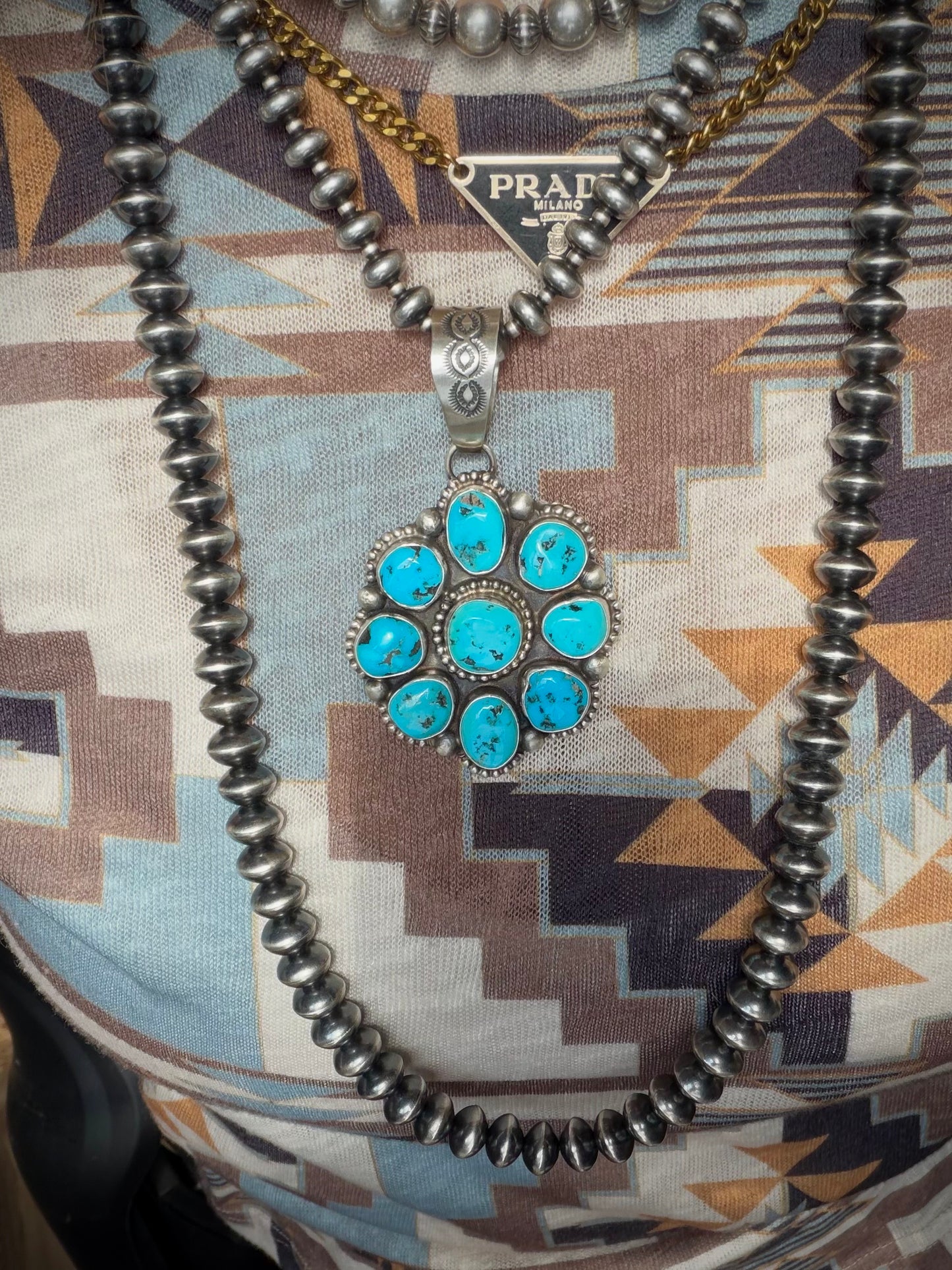 Bob Becenti Sleeping Beauty Pendant