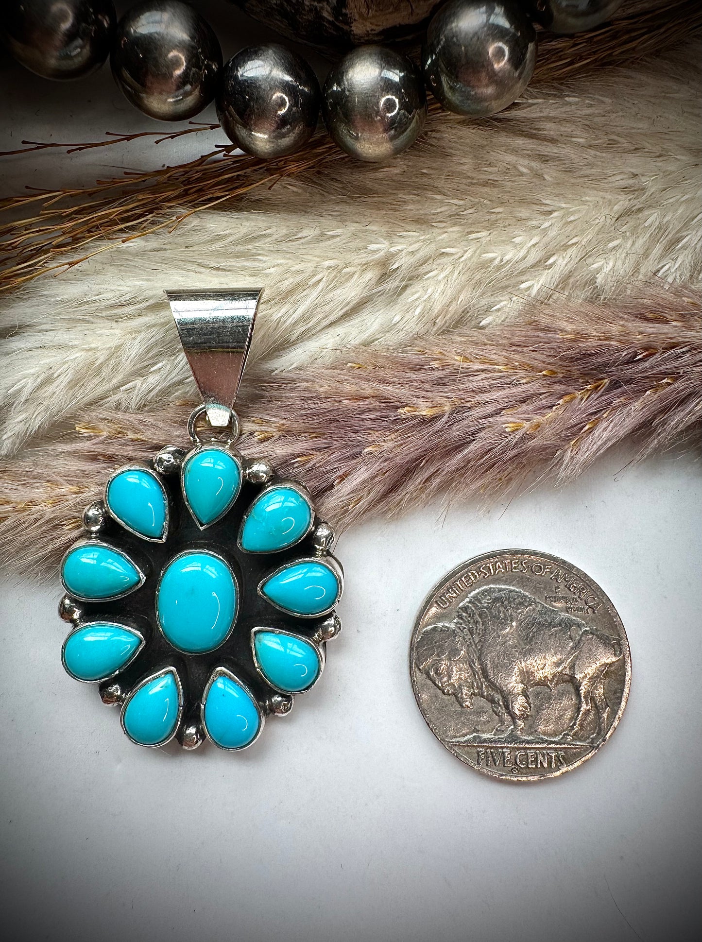 Sleeping Beauty Cluster Pendant