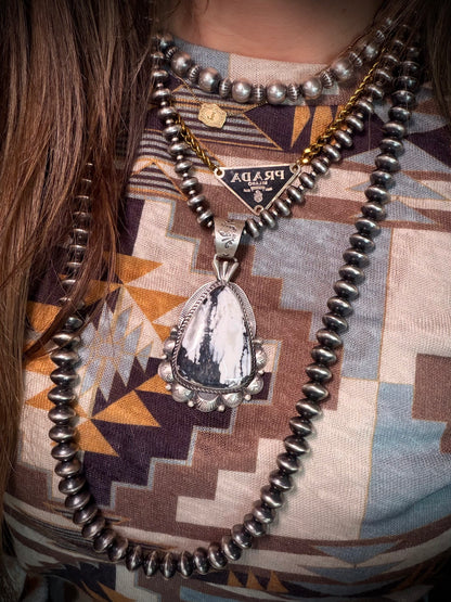 Kee Johnson White Buffalo Pendant