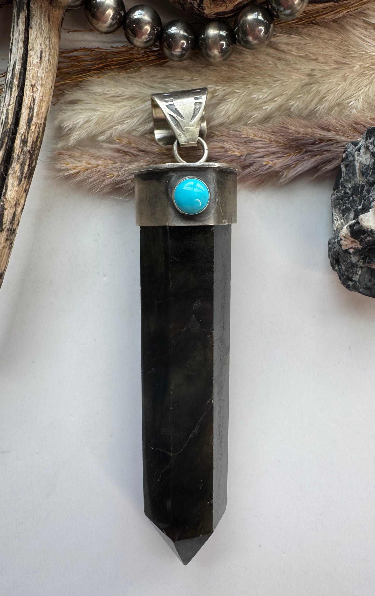 Northern Watch Labradorite Obelisk Pendant