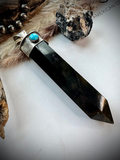 Northern Watch Labradorite Obelisk Pendant