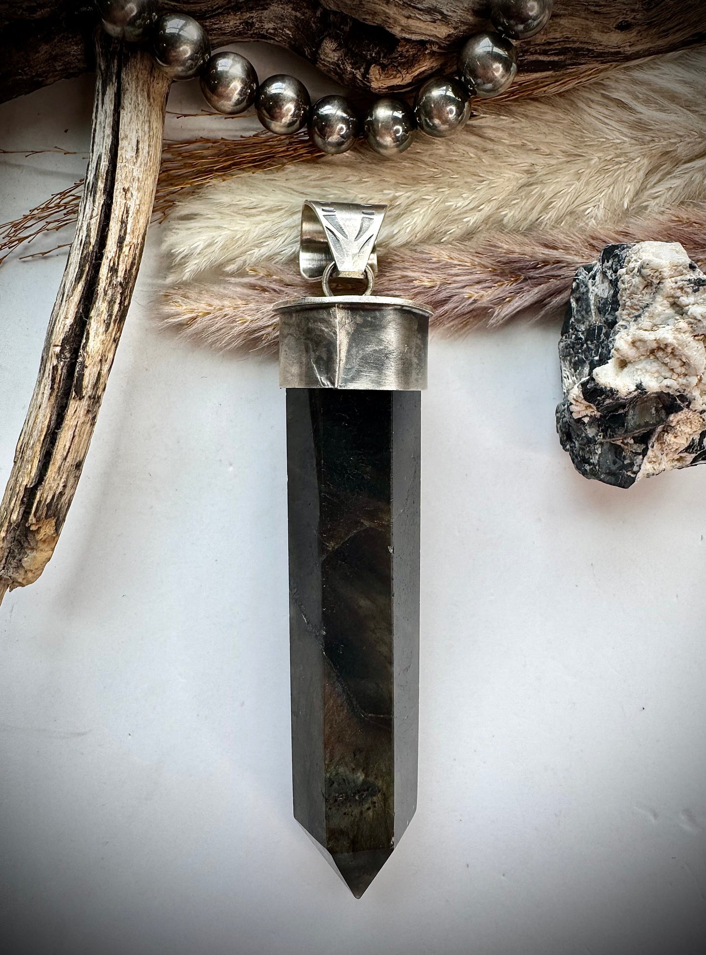 Northern Watch Labradorite Obelisk Pendant