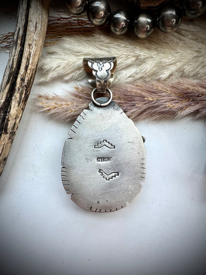 White Buffalo Teardrop Pendant