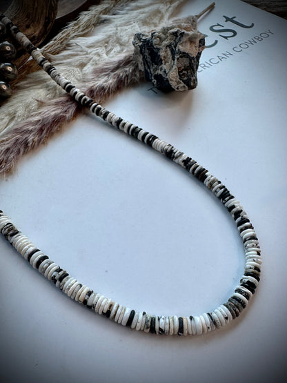 17" White Buffalo Heishi Necklace