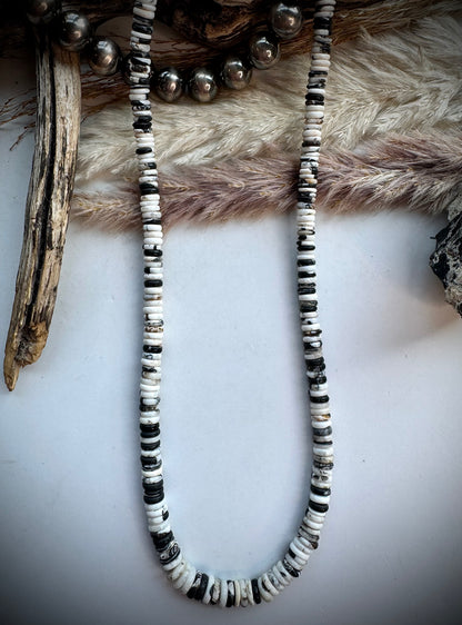 17 1/2" White Buffalo Heishi Necklace