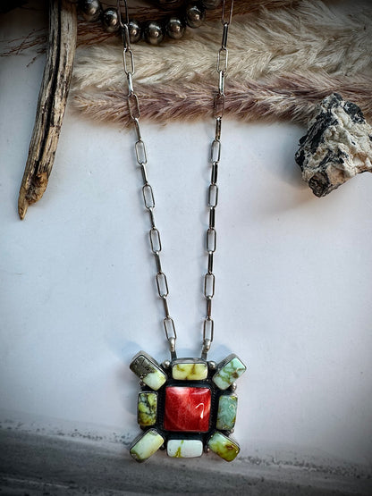 Palomino & Red Spiny Necklace