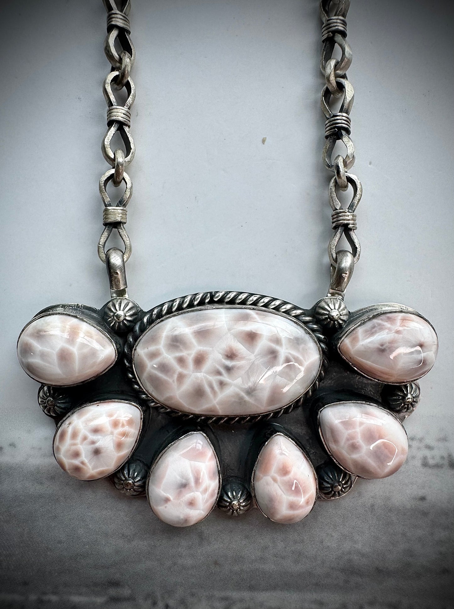 Pink Natrolite Necklace by Jeff Largo