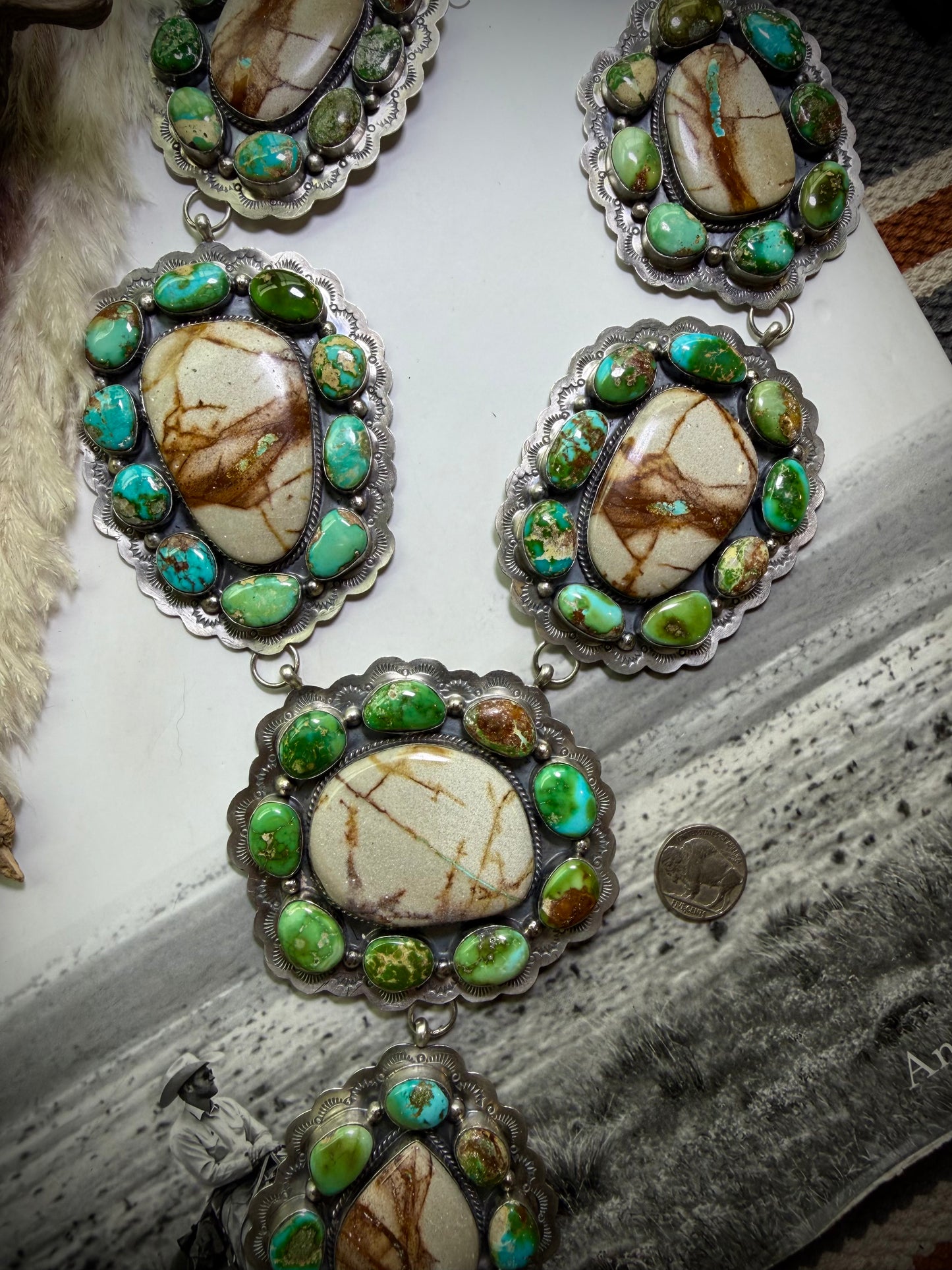Massive Royston Ribbon & Sonoran Gold Necklace