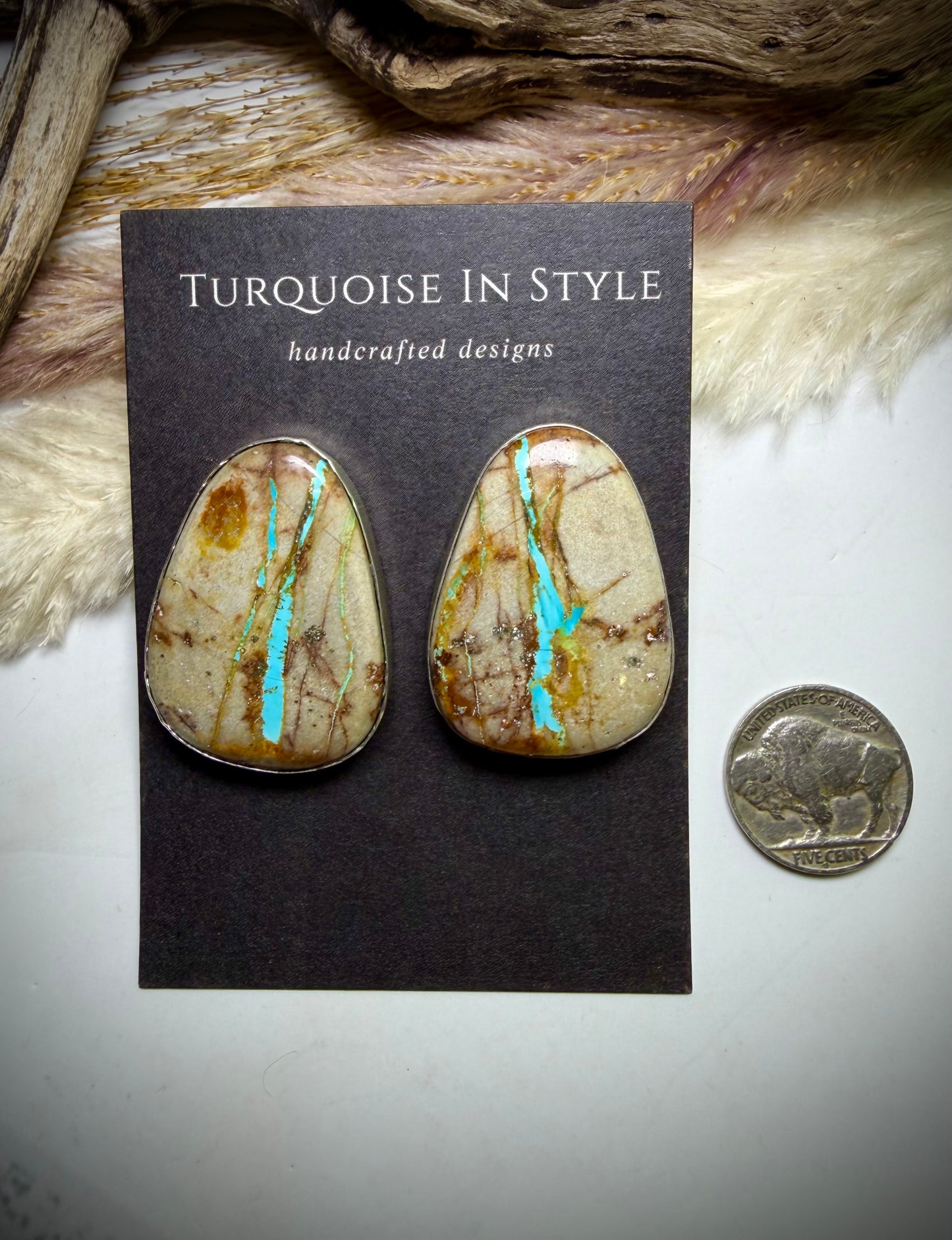 Huge Royston Ribbon Earrings